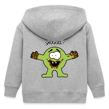 Blottir? Chocolat monstre. - Veste à capuche enfant bio Stanley/Stella - gris chiné - Dos