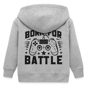 Né pour le combat - Veste à capuche enfant bio Stanley/Stella - gris chiné - Dos