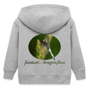 Libelle - Kinder Organic Kapuzenjacke Mini Cultivator von Stanley/Stella - Grau meliert - Hinten