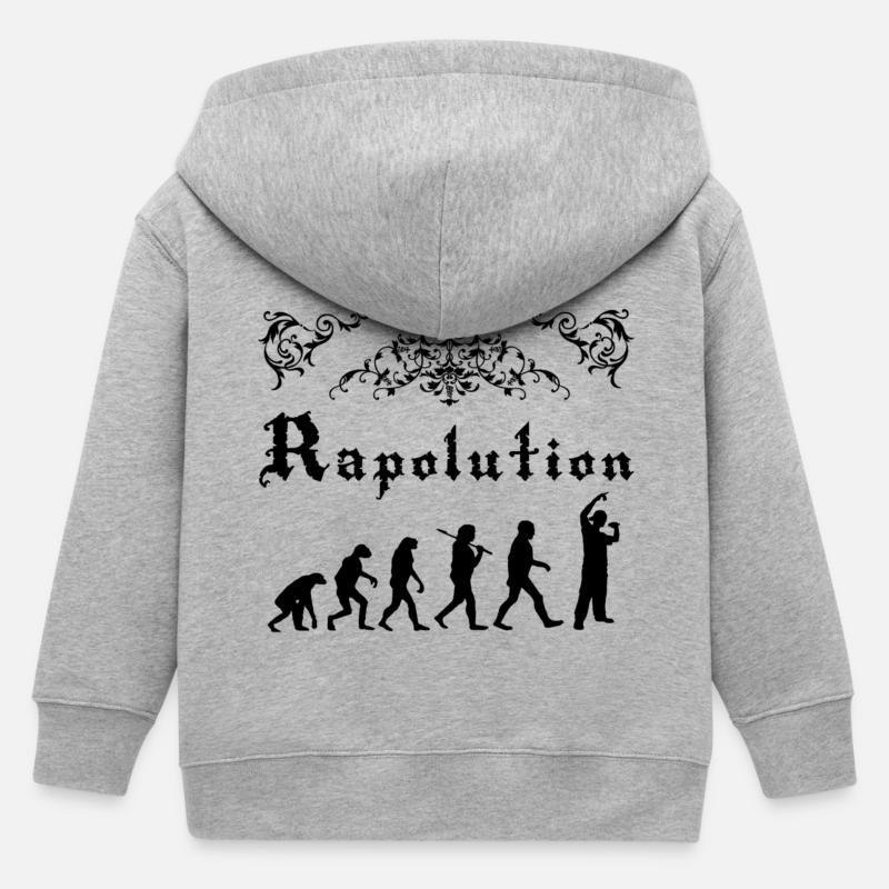 Rap Evolution - Veste à capuche enfant bio Stanley/Stella - gris chiné
