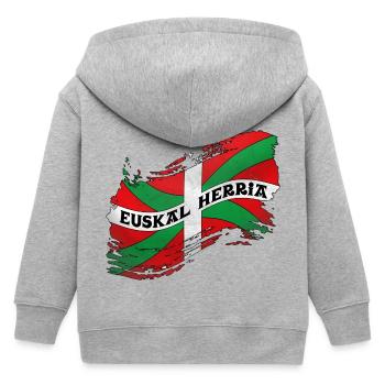 Drapeau Basque - Veste à capuche enfant bio Stanley/Stella - gris chiné - Dos