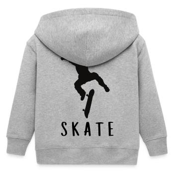 Skater - Kinder Organic Kapuzenjacke Mini Cultivator von Stanley/Stella - Grau meliert - Hinten