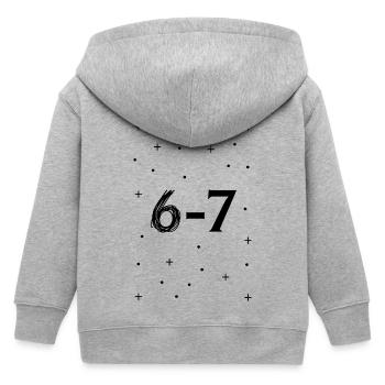 6-7. Six-seven - Kinder Organic Kapuzenjacke Mini Cultivator von Stanley/Stella - Grau meliert - Hinten