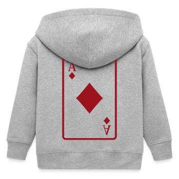 Carte de poker - Veste à capuche enfant bio Stanley/Stella - gris chiné - Dos