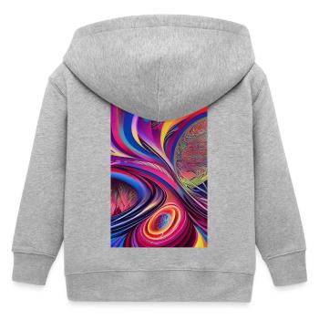 Abstrakte Kunst - Kinder Organic Kapuzenjacke Mini Cultivator von Stanley/Stella - Grau meliert - Hinten