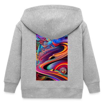 Abstrakte Kunst - Kinder Organic Kapuzenjacke Mini Cultivator von Stanley/Stella - Grau meliert - Hinten