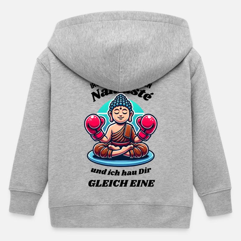 Quelque part entre le « Namasté » - Veste à capuche enfant bio Stanley/Stella - gris chiné
