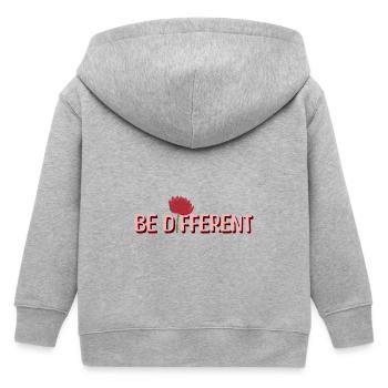 BE DIFFERENT – Lotus Garten Blumen Natur - Kinder Organic Kapuzenjacke Mini Cultivator von Stanley/Stella - Grau meliert - Hinten