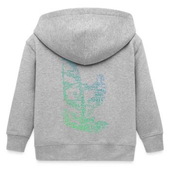 Windsurfing Fokus pur - Kinder Organic Kapuzenjacke Mini Cultivator von Stanley/Stella - Grau meliert - Hinten