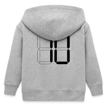 NUMÉRO 70 Soixante-dix Cadeaux Numériques - Veste à capuche enfant bio Stanley/Stella - gris chiné - Dos