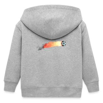 Flammenball Sprint - Kinder Organic Kapuzenjacke Mini Cultivator von Stanley/Stella - Grau meliert - Hinten