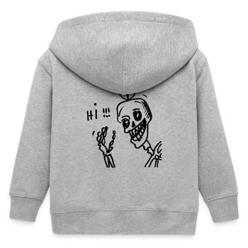 totenkopflogo - Kinder Organic Kapuzenjacke Mini Cultivator von Stanley/Stella - Grau meliert - Hinten