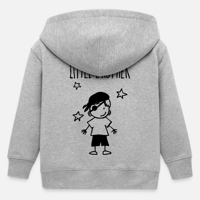 Little Brother - Veste à capuche enfant bio Stanley/Stella - gris chiné