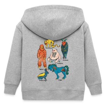 Collection_Fabelwesen - Kinder Organic Kapuzenjacke Mini Cultivator von Stanley/Stella - Grau meliert - Hinten