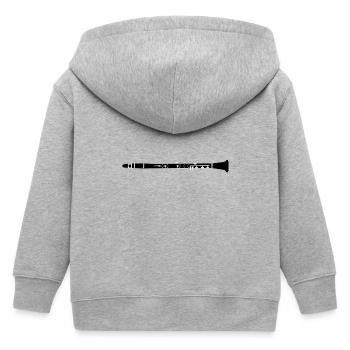 Klarinette - Kinder Organic Kapuzenjacke Mini Cultivator von Stanley/Stella - Grau meliert - Hinten