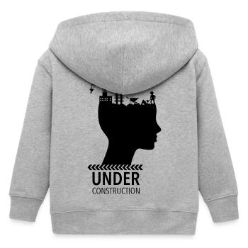 Cerveau Under Construction | adolescence - Veste à capuche enfant bio Stanley/Stella - gris chiné - Dos