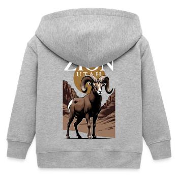 Zion Utah Sunset - Kinder Organic Kapuzenjacke Mini Cultivator von Stanley/Stella - Grau meliert - Hinten