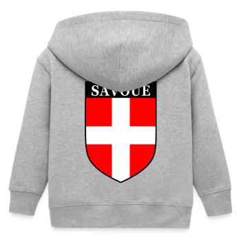 Savoie - Kinder Organic Kapuzenjacke Mini Cultivator von Stanley/Stella - Grau meliert - Hinten
