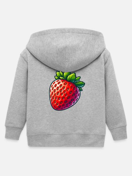 Gourmet-Erdbeere - Kinder Organic Kapuzenjacke Mini Cultivator von Stanley/Stella - Grau meliert