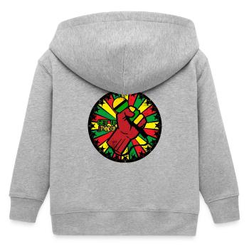 Reggae - Kinder Organic Kapuzenjacke Mini Cultivator von Stanley/Stella - Grau meliert - Hinten