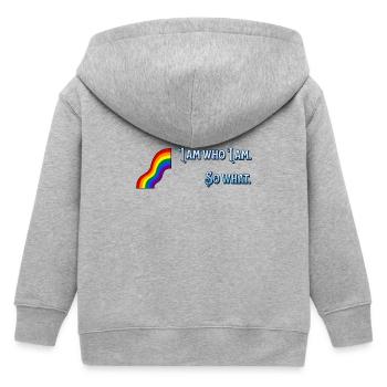 Ich bin - Kinder Organic Kapuzenjacke Mini Cultivator von Stanley/Stella - Grau meliert - Hinten