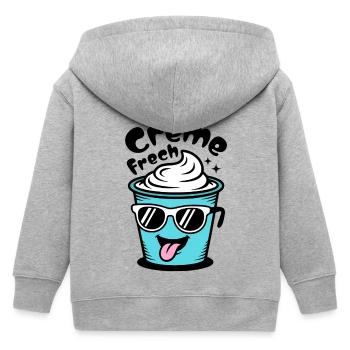 Crème Frech - Kinder Organic Kapuzenjacke Mini Cultivator von Stanley/Stella - Grau meliert - Hinten