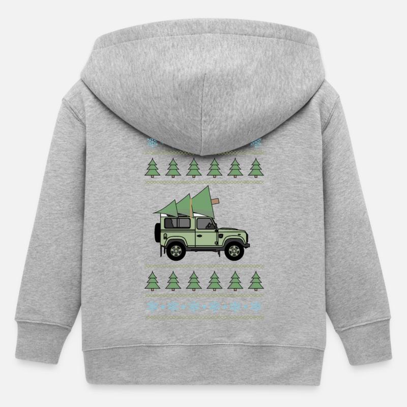 Verteidiger 90 - Weihnachtsbaum - Kinder Organic Kapuzenjacke Mini Cultivator von Stanley/Stella - Grau meliert