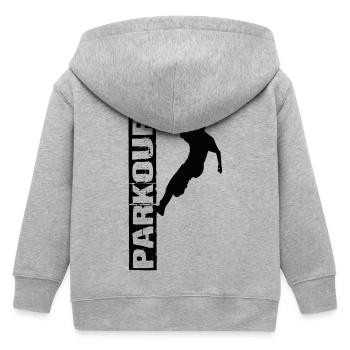Parkour - Kids Organic Zip-up Hoodie by Stanley/Stella - heather grey - Back