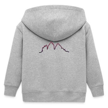 Dolomiten Drei Zinnen Morgendämmerung - Kinder Organic Kapuzenjacke Mini Cultivator von Stanley/Stella - Grau meliert - Hinten