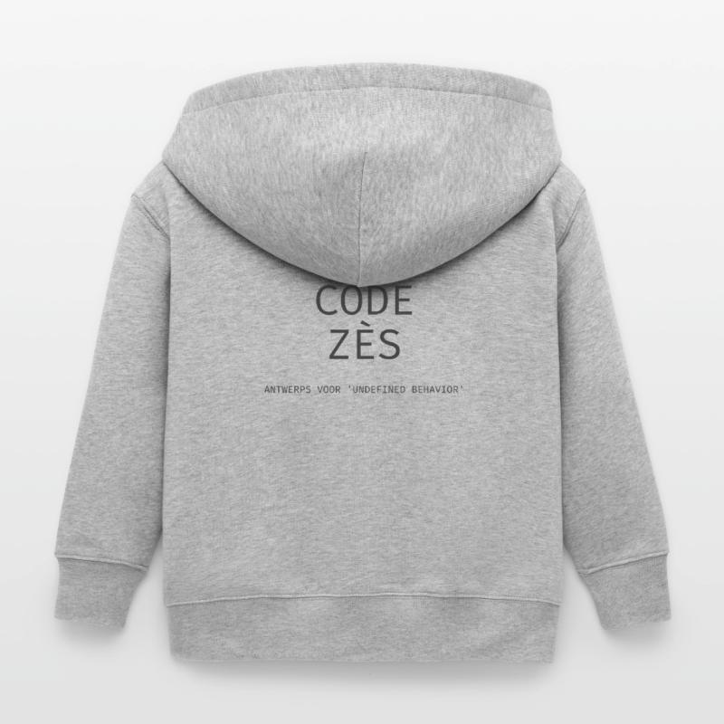 Antwerp: "Code Zès!" – Tech Dialect Shirt Kids Organic Zip-up Hoodie by Stanley/Stella