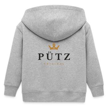 Pütz Original Familienlogo - Kinder Organic Kapuzenjacke Mini Cultivator von Stanley/Stella - Grau meliert - Hinten