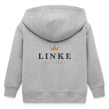 Linke Original Familienlogo - Kinder Organic Kapuzenjacke Mini Cultivator von Stanley/Stella - Grau meliert - Hinten