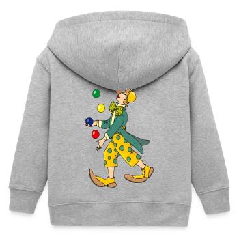 clown harlekin hofnarr kasper komiker narr witzbol - Kinder Organic Kapuzenjacke Mini Cultivator von Stanley/Stella - Grau meliert - Hinten