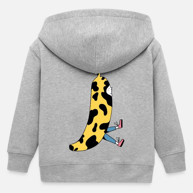 Banane douce - Veste à capuche enfant bio Stanley/Stella - gris chiné