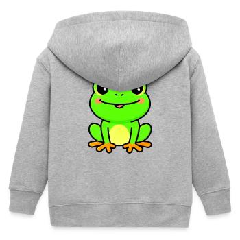 Charme de grenouille citron vert brillante - Veste à capuche enfant bio Stanley/Stella - gris chiné - Dos