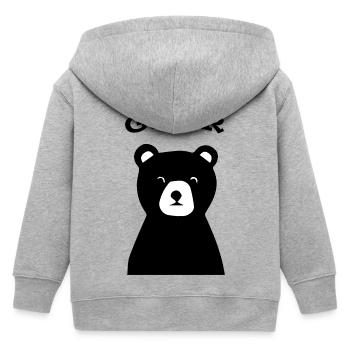 Bär - Kinder Organic Kapuzenjacke Mini Cultivator von Stanley/Stella - Grau meliert - Hinten