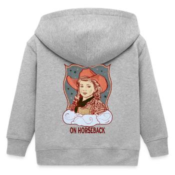 Auf dem Rücken der Pferde - Kinder Organic Kapuzenjacke Mini Cultivator von Stanley/Stella - Grau meliert - Hinten