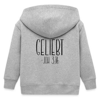 geliebt - Kinder Organic Kapuzenjacke Mini Cultivator von Stanley/Stella - Grau meliert - Hinten
