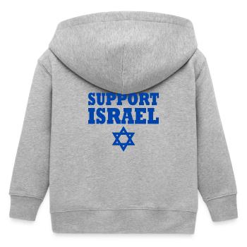 Support israel - Kinder Organic Kapuzenjacke Mini Cultivator von Stanley/Stella - Grau meliert - Hinten