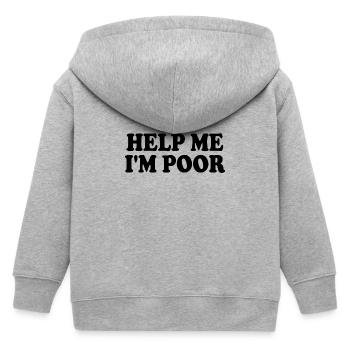 Help me im poor - Kinder Organic Kapuzenjacke Mini Cultivator von Stanley/Stella - Grau meliert - Hinten