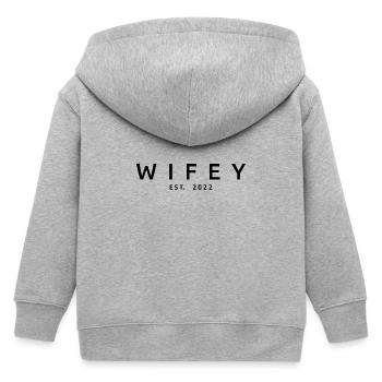 Wifey Est. 2022 Ehefrau to Be Verlobung Hochzeitsgeschenk - Kinder Organic Kapuzenjacke Mini Cultivator von Stanley/Stella - Grau meliert - Hinten