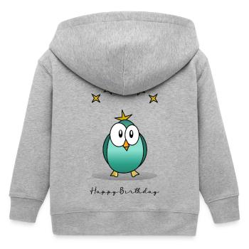 Alles Gute zum Geburtstag - Kinder Organic Kapuzenjacke Mini Cultivator von Stanley/Stella - Grau meliert - Hinten