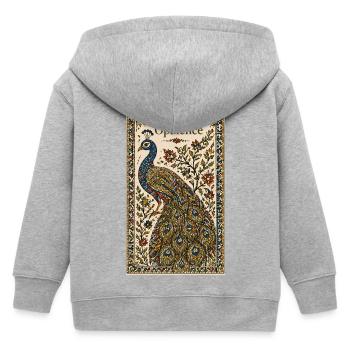 Pfau der Opulenz – Ornamentkunst - Kinder Organic Kapuzenjacke Mini Cultivator von Stanley/Stella - Grau meliert - Hinten