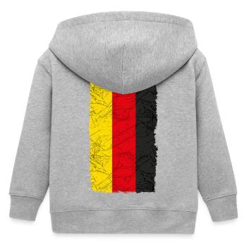 Maillot allemand de fan de football Grunge Flag - Veste à capuche enfant bio Stanley/Stella - gris chiné - Dos