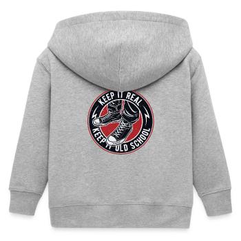 Keep It Real Keep It Old School Vintage - Kinder Organic Kapuzenjacke Mini Cultivator von Stanley/Stella - Grau meliert - Hinten