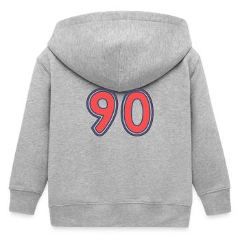 90. 90 JAHRE. 90-JÄHRIGES JUBILÄUM. 90-JÄHRIGES JUBILÄUM. - Kinder Organic Kapuzenjacke Mini Cultivator von Stanley/Stella - Grau meliert - Hinten