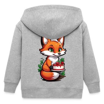 Foxy Cake Delight - Kinder Organic Kapuzenjacke Mini Cultivator von Stanley/Stella - Grau meliert - Hinten