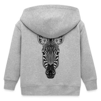 Zebra - Kinder Organic Kapuzenjacke Mini Cultivator von Stanley/Stella - Grau meliert - Hinten