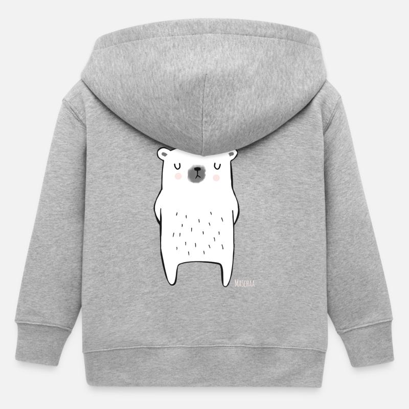 polarbear - Veste à capuche enfant bio Stanley/Stella - gris chiné