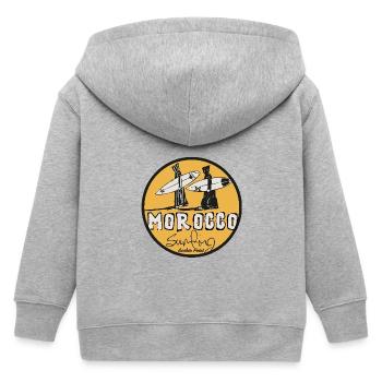 Morocco Surfing - Veste à capuche enfant bio Stanley/Stella - gris chiné - Dos